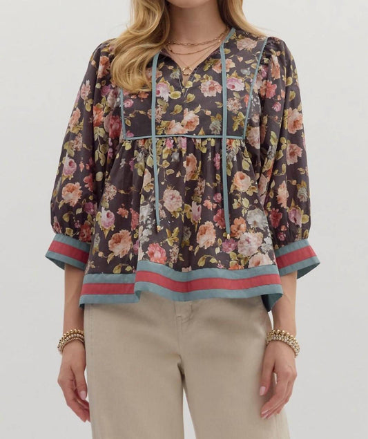 Entro - Vintage Floral Top