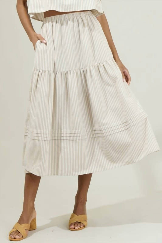 Sugarlips - Everlanes Striped Flores Midi Skirt