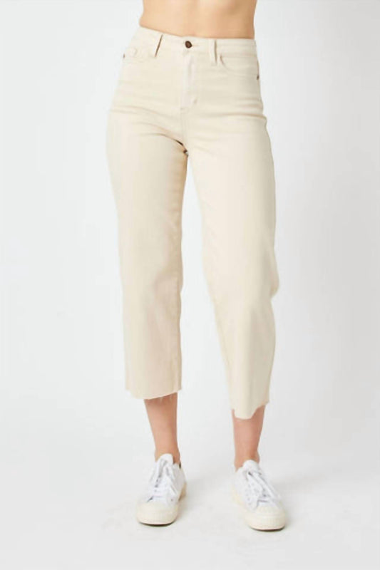 Judy Blue - Women's High Waisted Cropped Wide Leg Pants