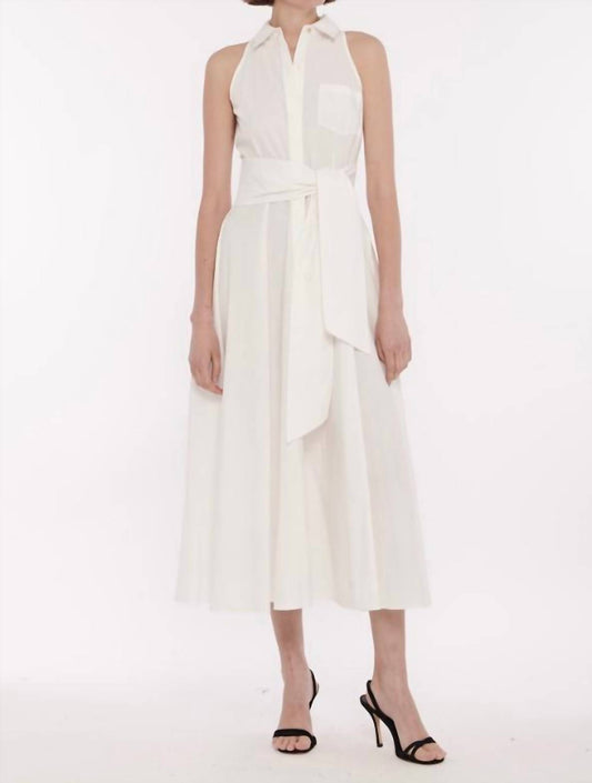 Toccin - Chelsea Tie-front Midi Shirt Dress