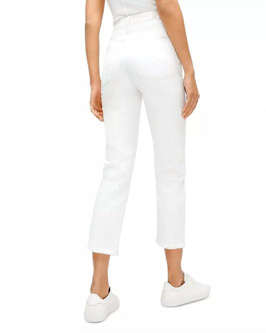 7 For All Mankind - High Waist Cropped Straight Jeans