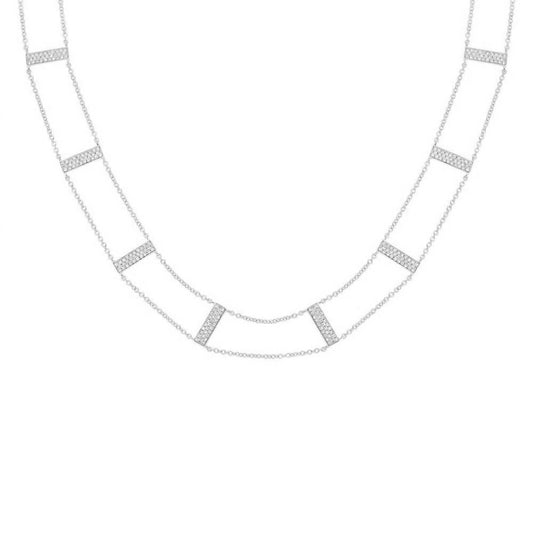Diana M Jewels - 0.71 Cts Diamond Ladder Choker Necklace