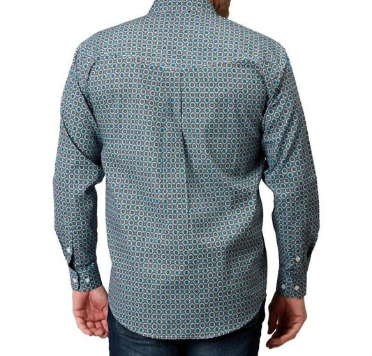 Roper - Long Sleeve Button Medallion Print Shirt