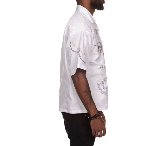 Icecream - Palms Cropped Fit Short Sleeve Woven Shirt