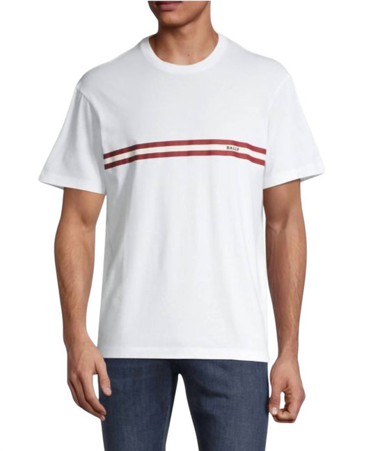 Bally - Short Sleeve Striped Logo T-shirt