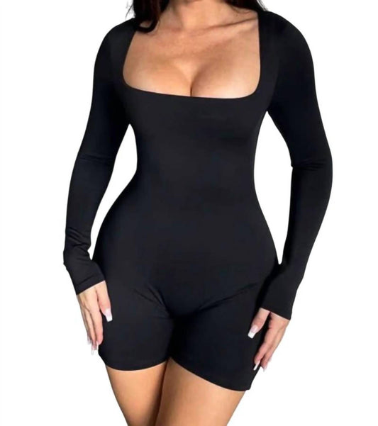 Salty - Erin Square Neck Long-Sleeve Romper