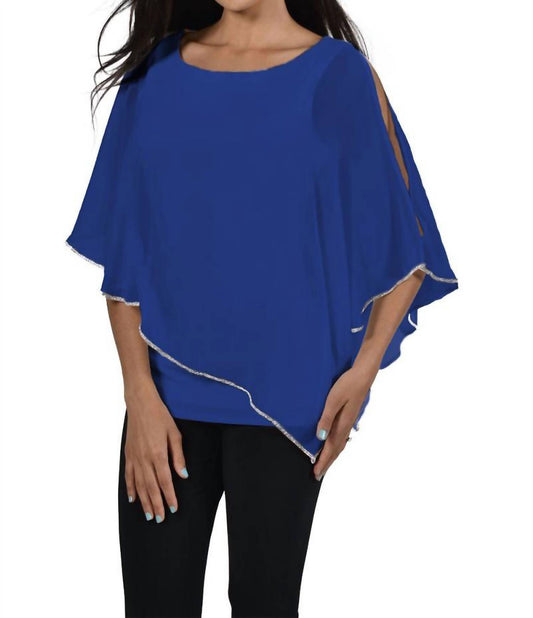 Frank Lyman - Chiffon Overlay With Embellished Trim Top