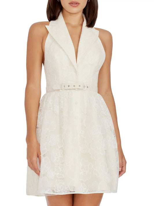 Dress The Population - Saxon Floral Textured Mini Dress