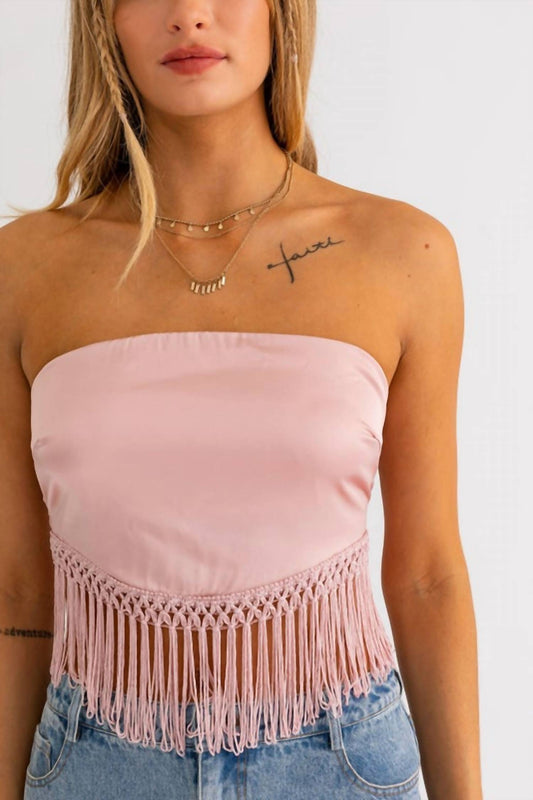 Le Lis - Fringe Tube Top
