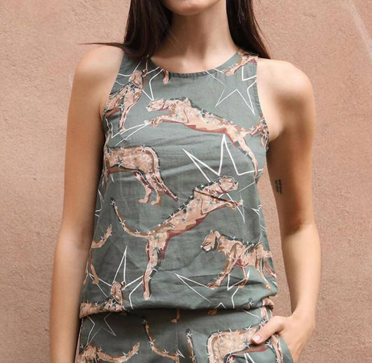Las Sureñas - Leopard Stars Tank Top