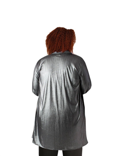 On The Plus Side - Long Sleeve Button Up Rodie Oversize Tunic - Plus Size