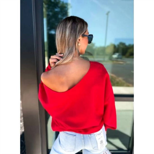 Birdie - Women's Santa Baby Off Shoulder Sweatshirt