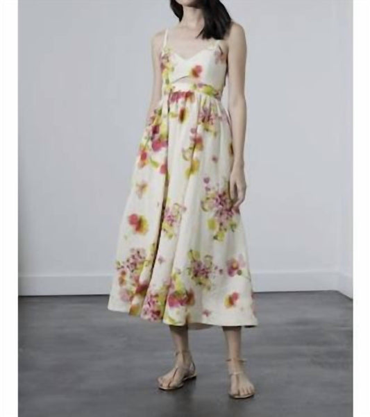 Karina Grimaldi - Greta V Neck Midi Dress