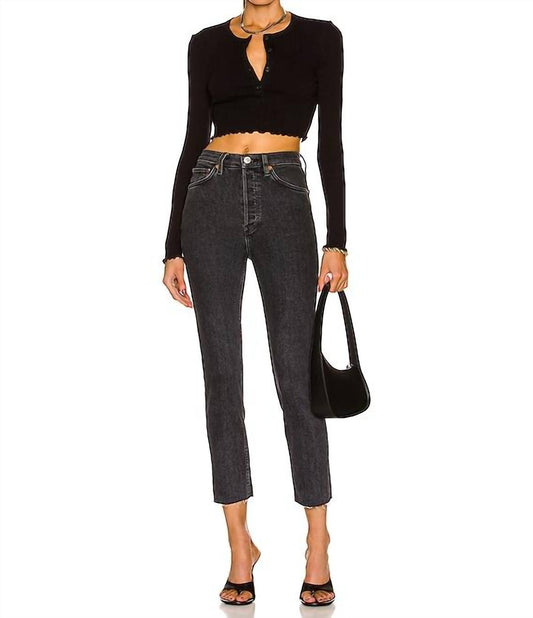 Re/Done - Women's High Rise Ankle Crop Jeans