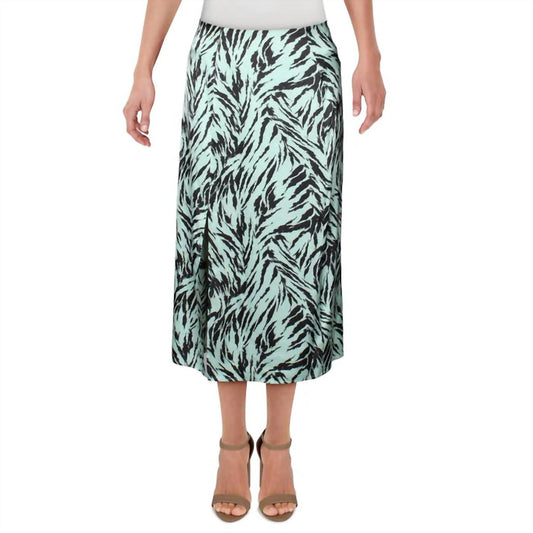 Wayf - Maltamont Tiger Print A-line Midi Skirt