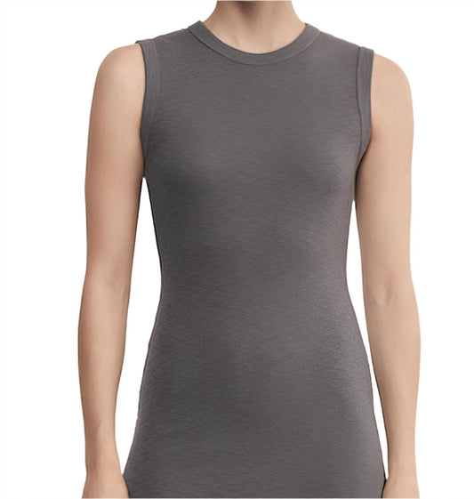 Enza Costa - Textured Rib Sleeveless Maxi Dress