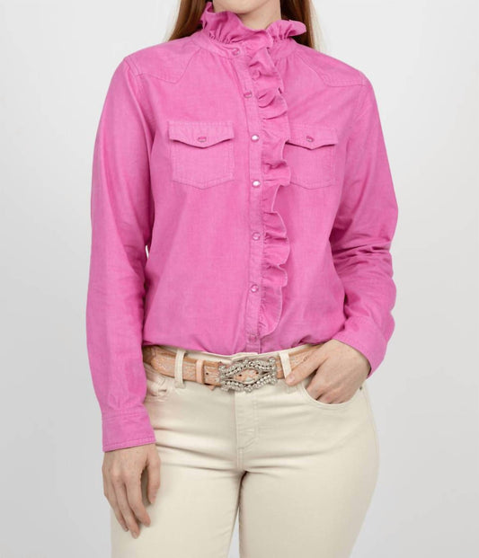 Ivy Jane - Heart Corduroy Ruffle Snap Shirt
