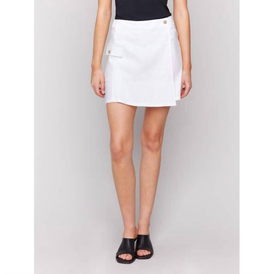 Charlie B - Linen Blend Wrap Skort