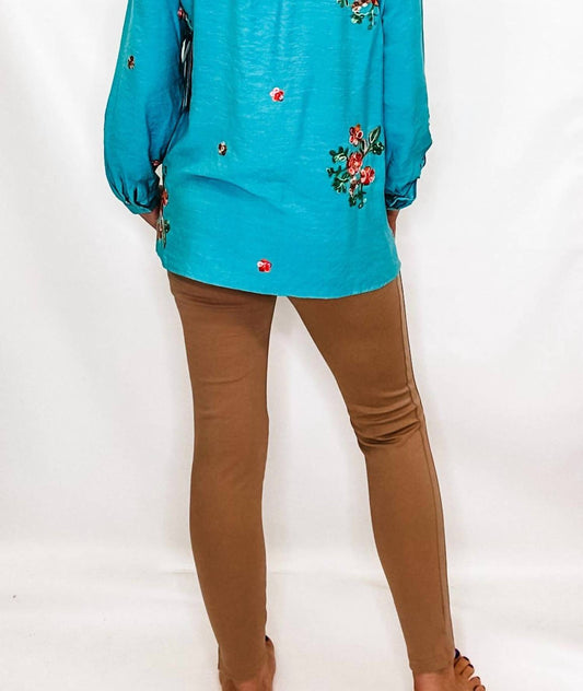 Multiples - Floral Button Up Top