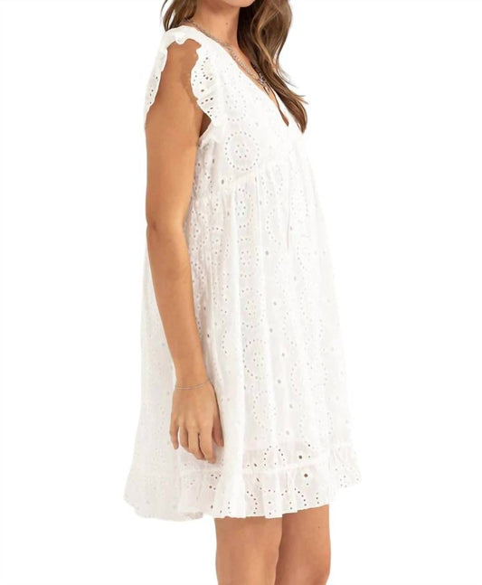 Hyfve - Easy On Me Cotton Eyelet Mini Dress