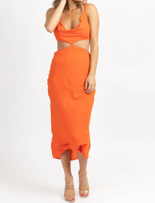 BACK TIE SLEEVELESS MIDI DRESS