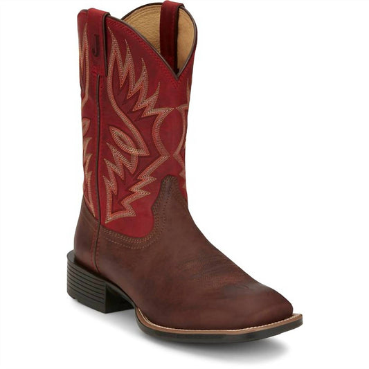 Justin Boots - Men's 11" Zeke Wide Square Toe Boots