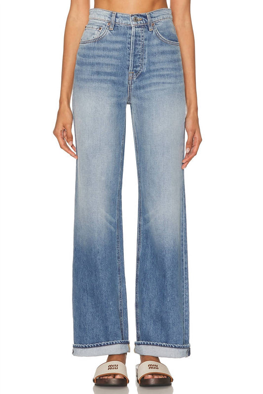 Grlfrnd - The Brooklyn High Rise Straight Distressed Jean