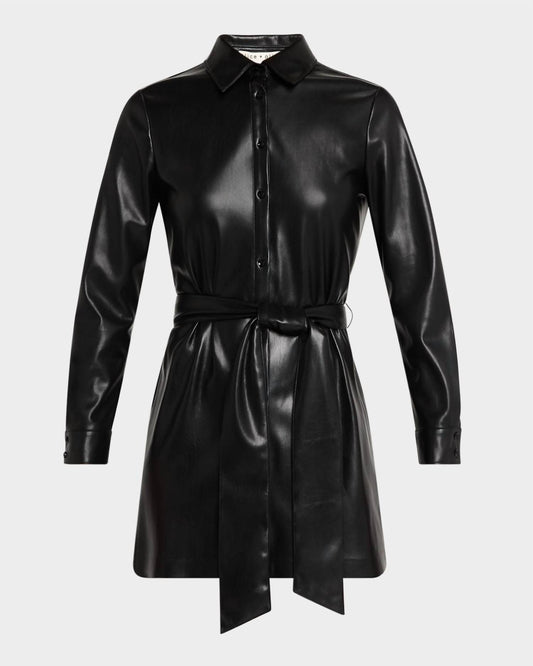 Alice + Olivia - Chassidy Vegan Leather Mini Dress
