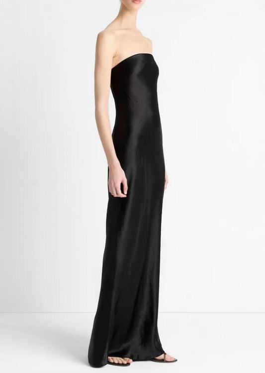 Vince - Satin Strapless Maxi Dress