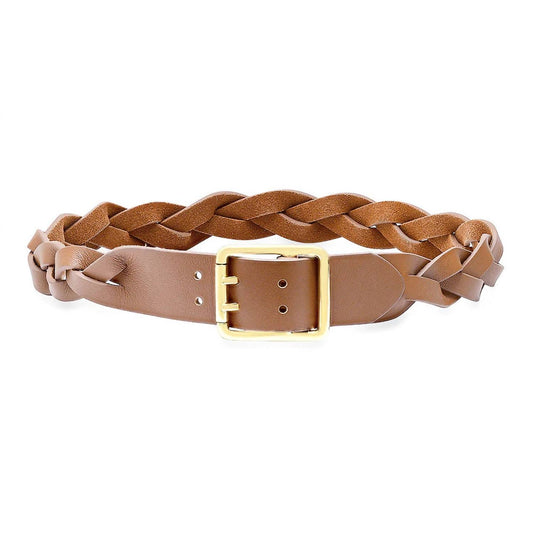 Laurel And Gold - Women's Malibu Braided Leather Belt