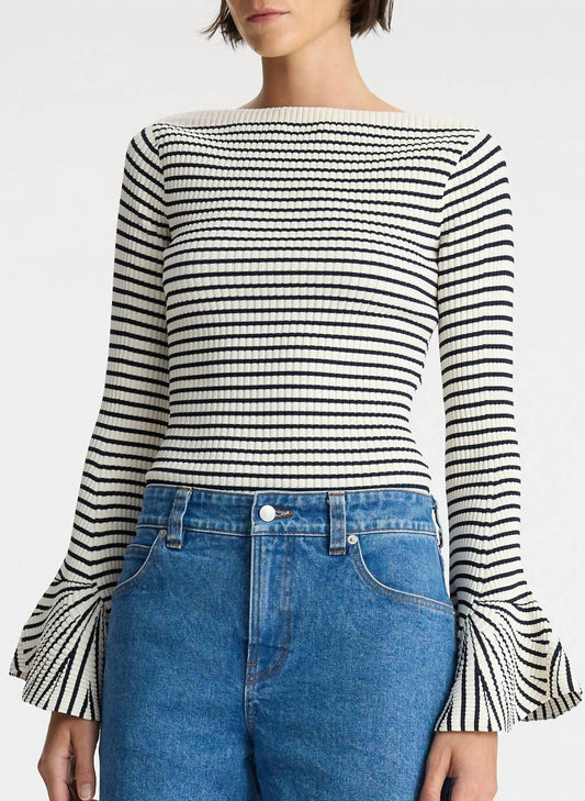 A.L.C. - Striped Aster Knit Top