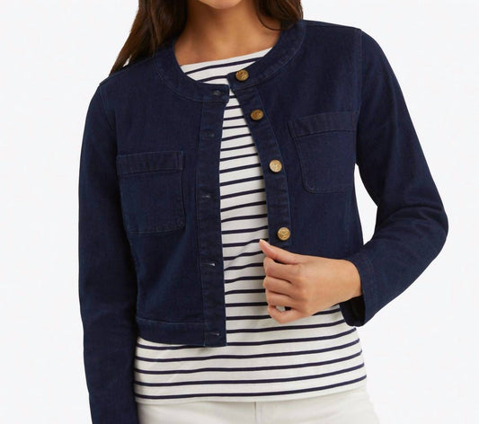 Draper James - Denim Collarless Jacket
