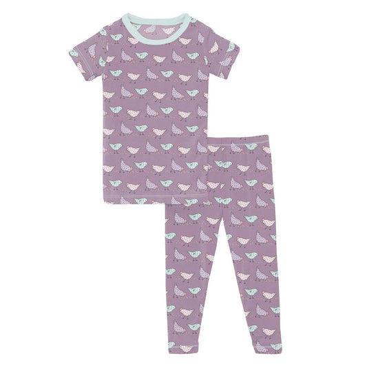 Kickee - Girl's Short Sleeve Pajama Set