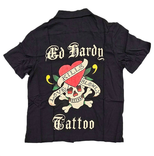 Ed Hardy - Men's LKS Skull Short Sleeve Camp Shirt