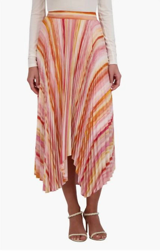 Bcbgmaxazria - Pleated Multi Print Midi Skirt