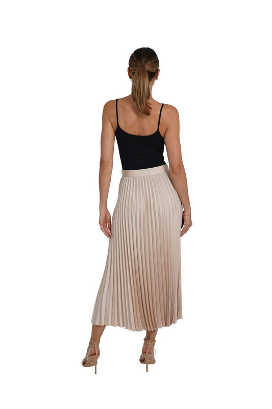 Love Token - Nessa Pleated Silk Skirt