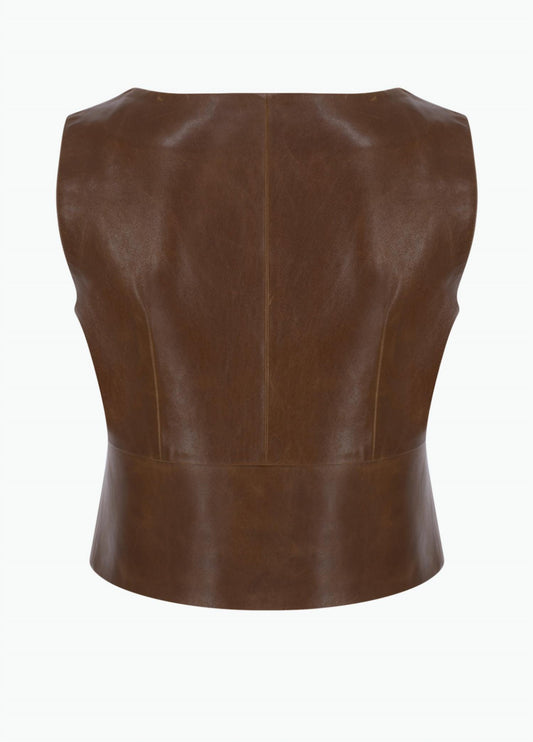 Zeynep Arcay - Women's Leather Vest Top