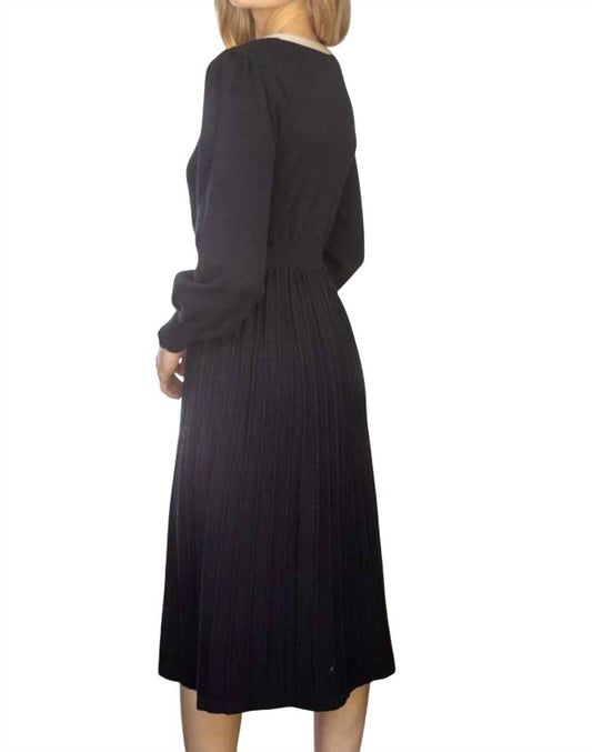 Voy - Princess Sleeve Ribbon Midi Dress