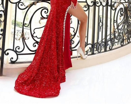 Jessica Angel - Velvet Sequin Evening Dress