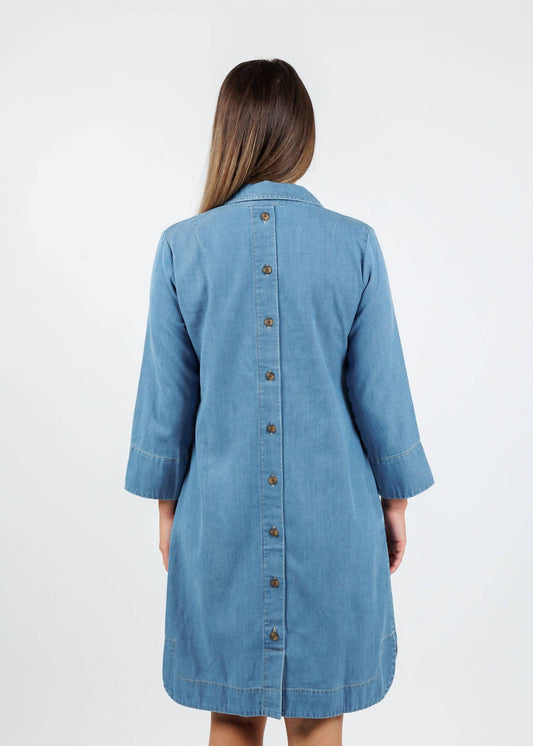 Hinson Wu - Women's Aileen Three Quarter Sleeve Denim Dress