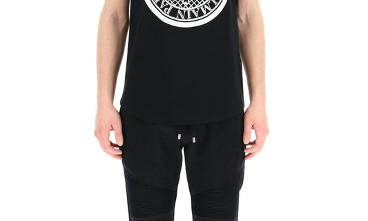 Men's Logo T-shirt with flock medallion logo VH1EF010B030