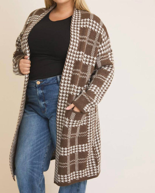 Gilli - Audrey Houndstooth Cardigan