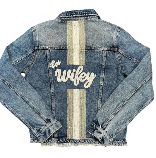 Tiana - Women Ex Wifey Graphic Denim Jacket