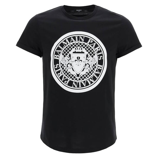 Men's Logo T-shirt with flock medallion logo VH1EF010B030
