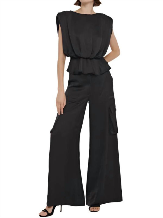 Toccin - Maia Silky Satin Cargo Pants