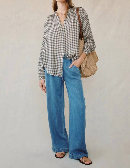 Bella Dahl - Shirred Mandarin Collar Shirt