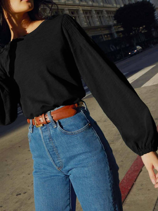 Nation Ltd - Long Puff Sleeve Top