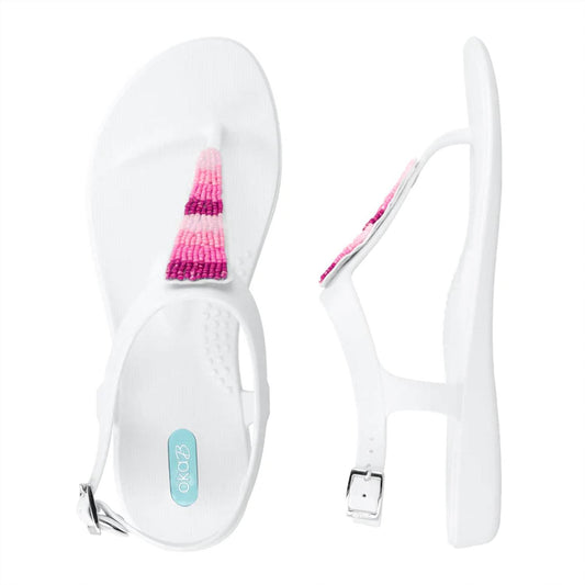 Oka-B - Women Bri-Beaded Tri Strap Sandal