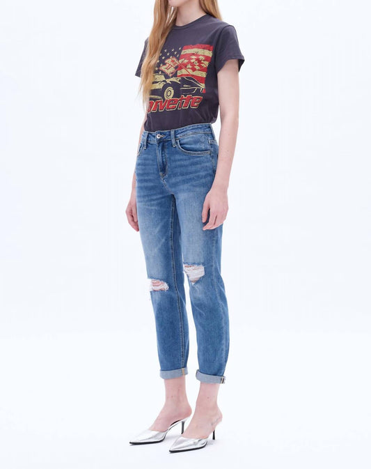 Bayeas - High Rise Relaxed Boyfriend Jeans