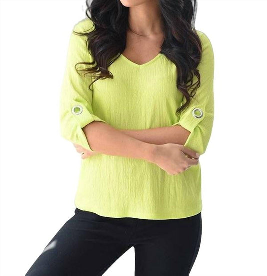 Janelle Grommet Sleeve Top